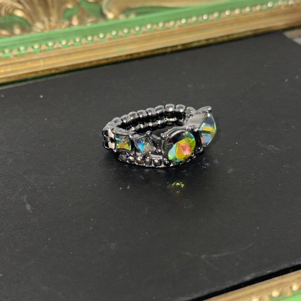 Multicolor Gemstone Stretch Ring - image 4